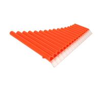 COSMOBETTY Flauta de Pan Bolsa de Almacenamiento para Principiantes en Clave de Do C, 16 Tubos de Abs Naranja, Fácil de Almacenar Libro de Música y