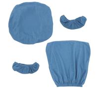 COSMOBETTY Funda Protectora para Silla de Ordenador con Reposabrazos Azules | Terciopelo, con Base Antideslizante, 1 Set para Respaldo y Asiento en Oficina