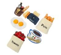 COSMOBETTY Imán de Resina Resistente y No se Deforma para Nevera Diseño Creativo de Comida 3D Pack de 6 Piezas en Navidad Adecuado para Decorar Frigorífico