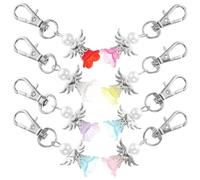 COSMOBETTY Juego de 8 Llaveros Hechos de Aleación de Zinc y Plástico de Ángel Guarda Alas Color Aleatorio Perfectos para Regalos en Fiestas de Bodas y Día del Padre