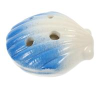 COSMOBETTY Ocarina de Cerámica que Practican y Disfrutan un Sonido Maravilloso Forma de Concha Azul de 6 Agujeros Instrumento Adorable para Principiantes