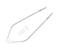 COSMOBETTY Patilla de Gafas de Metal Patillas de Montura de Gafas Color Plata Diseño Diente Compatibilidad para Monturas de Sol Uso Diario y Actividades al Aire Libre