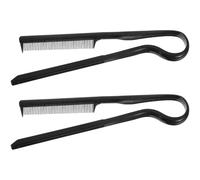 COSMOBETTY Peines Cabello en Forma de V, 2 Piezas Color Negro, Material Abs, Sujeción Firme y Retoque Instantáneo para Peinar y Alisar el Cabello