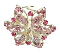 COSMOBETTY Pinzas para el cabello con piedras brillantes de metal rosa, accesorio para mujeres, diseño cómodo que no lastima la, ideales para uso diario
