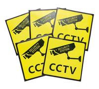 COSMOBETTY Señales de videovigilancia 5 pegatinas de seguridad para propiedad con fuerte adhesión en vidrio y pared