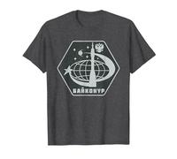 Cosmódromo de Baikonur Sputnik URSS Gagarin Rusia Camiseta, Hombre, Jaspeado Oscuro, L