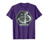 Cosmódromo de Baikonur Sputnik URSS Gagarin Rusia Camiseta, Hombre, Morado, L