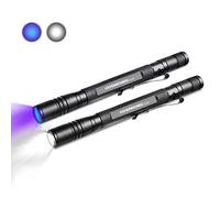 COSMOING Linterna UV, 395 nm de luz negra, linterna LED IPX4 impermeable, detector de orina para orina de mascotas, manchas de gato y perro, chinches, pesca nocturna, viajes
