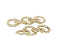 CosmoLiving by Cosmopolitan Escultura, Aluminio, Oro, S/2 12 Pulgadas, 10 Pulgadas de Ancho