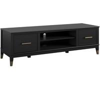 CosmoLiving by Cosmopolitan Mueble de tv con 2 puertas en efecto de madera negro