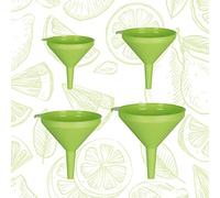 Cosmoplast 4 Embudos De Cocina De 8, 12, 16 Y 18 Cm De Diámetro, 100% Fabricados En Italia, De Color Verde