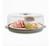 COSMOPLAST Tabla De Madera 3 En 1 Con Tapa Para Queso/ Pastel