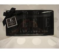 Cosmopolitan Home by Mud Pie, Set of 4 Highball Glasses with Monogram Initial E