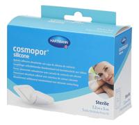 Cosmopor Silicone: Apósito Estéril con Capa de Contacto de Silicona; Retirada Indolora; 7,2x5cm; 5 Unidades