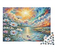 Cosmos bipinnado Puzzles Imposible,desafío for Adults Flor Multicolor Flor de Color Entretenimiento Creativo 1000 Piezas Obra De Arte De Juego De para Adultos Y Niños 38x26cm/1000pcs