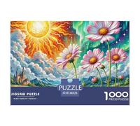 Cosmos Bipinnatus Adultos 1000 Tabletas, Rompecabezas Desafiante Creativo Panorámico, Regalos Navideños para Niñas/niños, Regalos para Mujeres Y Hombres 38x26cm/1000pcs