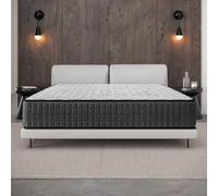 COSMOS - Colchón Viscoelástico 80x190 cm - Altura 30 cm - Gamma - Espuma HR y Blue Latex - Firme, Transpirable, Hipoalergénico, Ergonómico - Cara Invierno Verano, 7 Zonas Confort