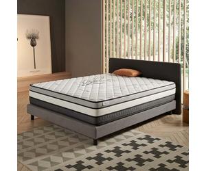 COSMOS - Colchón Viscoelástico Solar 135x190 cm - Altura 30 cm - Espuma Fleximax HQ & Blue Látex - Excelente Confort, Calidad, Óptima Transpiración, Alivio de la presión - Tejido Antistress