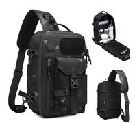 Cosmos Explorer Sling Bag, Anti Theft Tactical, Dustproof, Equipped with Belt Buckl,Scratchproof and Waterproof (Camouflage)