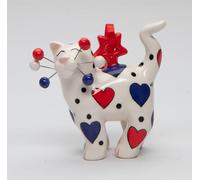 Cosmos Gifts 56615 Figura de Gato con Bigote patriótico - Diseño de Amy Lacombe