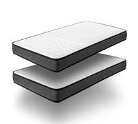 COSMOS - Pack x2 Colchones Viscoelásticos 90x200 cm - Alpha Promo - Espuma HR y Blue Latex - Firmeza Equilibrada, Transpirable, Hipoalergénico, Ergonómico - Cara Invierno Verano, 7 Zonas Confort