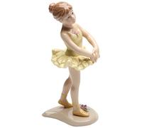 Cosmos Regalos 20864 Bailarina en Amarillo de cerámica Figura Decorativa, 6 - 1/8-inch