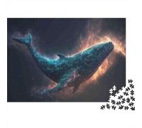 Cosmos Whale Fantasy Puzzle 1000 Piezas De Cartón Grueso Rompecabezas Anti Estrés Adultos para Cuadro para Decorar como Regalo Original 52x38cm/1000pcs