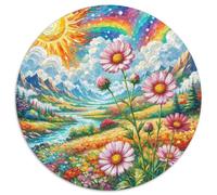 CosmosBipinnatoRompecabezas De 1000 Piezas Redondo con para Adultos Y Jóvenes con Espíritu Creativo 1000pcs (67.5x67.5cm)