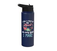 Coso un pedazo de mi corazón en cada colcha que hago Stainless Steel Insulated Water Bottle