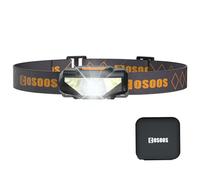 COSOOS Mini linterna frontal LED con bolsa de transporte, 45 g, ligera y pequeña, resistente al agua, linterna frontal brillante para adultos, niños, camping, lectura (pilas no incluidas)