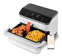 COSORI Air Fryer 10L Twinfry, doble zona con separador extraíble, capacidad flexible de 10L, freidora sin aceite 5 en 1, 40 ℃-240 ℃, 66% menos de energía, libro de recetas y aplicación