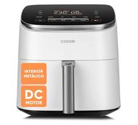 Cosori Air Fryer Turbo Blaze 6L, Freidora de Aire sin Aceite 9 en 1, Temporizador 1min-24H, 30°C-230°C, Airfryer con Motor DC Silencioso, Recetario Incluido, Apto para Lavavajillas, Blanca