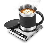 COSORI Coffee Mug Warmer & Mug Set,Electric 24Watt Beverage Cup Warmer for Desk Home Office Use,304 Stainless Steel 17oz Mug lid,Touch Tech & LED Backlit Display,Ideal for Gift,Coffee,Tea, Hot Cocoa