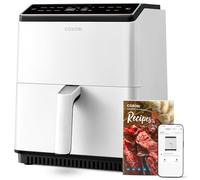 Cosori Dual Blaze Air Fryer WiFi 6,4L, Freidora de Aire sin Aceite 11 en 1, Temperatura y Tiempo Ajustables, 90+ Recetas en la App Creadas por Chef en Español, Apto para Lavavajillas, Blanca