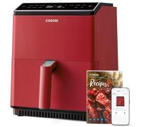 Cosori Dual Blaze Freidora de Aire, Air Fryer WIFI 6,4L, 11 en 1, Freidora sin Aceite, Más de 90 Recetas en la App Creadas por Chef en Español, Roja, con Doble Resistencia,CAF-P585S