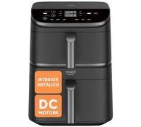 Cosori Freidora de Aire 10,8 L Turbo Tower, Doble Cesta Vertical | Tecnología Turbo Blaze™, Interior Metálico, Ocupa Menos Espacio, 3 Niveles para una Dieta Equilibrada, 6 Funciones, 2630W