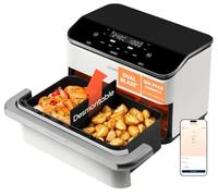Cosori Freidora de Aire 10L Dual Blaze Twinfry, 5 en 1, Smart WiFi | Revestimiento Cerámico sin PFAS, Tecnología Dual Blaze™, Divisor para 1 o 2 Zonas, 55% Más Rápido, 2800W, CAF-TF102S-AEU