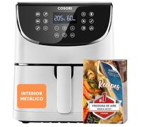 Cosori Freidora de Aire 5,7L, Interior Metálico, 11 Modos, 97% Sin Aceite | Rápido y Eficiente, Tecnología Calentamiento Uniforme, Diseño Duradero, 40 Recetas en Español, Apto para Lavavajillas, Blanca