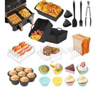 COSORI Freidora de aire caliente Accesorios para COSORI Dual Blaze Airfryer 8,5 L, accesorios para airfryer contienen molde de silicona freidora de aire caliente, parrilla, moldes de silicona y otros