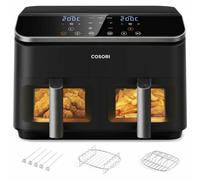 Cosori Dual Basket 8.5 Chef Edition Freidora de Aire sin Aceite con Doble Cesta 8.5L 1800W Negra