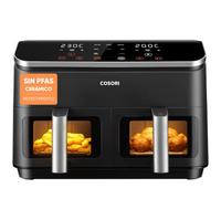 Cosori Dual Basket 8.5 Chef Edition Freidora de Aire sin Aceite con Doble Cesta 8.5L 1800W Negra