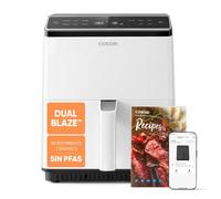 Cosori Freidora de Aire Dual Blaze 6,4L, Doble Resistencia, 11 Modos, WIFI | Revestimiento Cerámico Sin PFAS, Tiempo y Temperatura Ajustables, 90+ Recetas en Español, Apta para Lavavajillas, Blanca