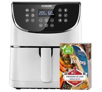 Cosori Freidora de Aire Duradera 5,7L Air Fryer 1700W, Tecnología Rapid, 67,5% Menos Energía, 13 Automáticos Modos, Uso Fácil, LED Panel Táctil, Acero Inox Interior, Hasta 205 C y 60 Min, Blanca