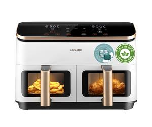 Cosori Freidora de Aire Grande con Doble Cesta 8,5L Air Fryer Blanca