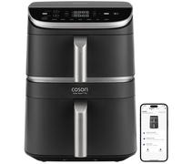 Cosori Turbo Tower Pro Smart Freidora de Aire 10.8L 2630W, Revestimiento Cerámico Seguro y Doble Cesta, Tecnología Avanzada con Motor DC y Dual Blaze, Ahorro de Energía y Más Rápida, 7 Funciones