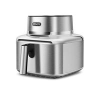 Cosori ICONIC Freidora de Aire Inteligente 6,2L, Air Fryer de Acero Inoxidable, Revestimiento Cerámico Sin PFAS, Motor DC, 6 Funciones, 50+ Recetas, Temporizador 1min-24H, Apta para Lavavajillas