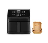 Cosori Premium II Chef Edition Freidora de Aire 6.2L Negra + Pack 50 Papeles Protectores