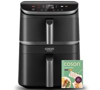 COSORI Turbo Tower - Freidora de aire caliente estándar con 2 cámaras, freidora de aire de doble pila de 10.8 L, ahorra un 41% de espacio en la cocina, velocidad de flujo de aire múltiple, incluye