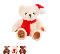 COSORO 20cm Oso de Peluche Teddy Bear Juguete Navidad,Lindo Happy Bear Oso Peluche Blanco Peluches Pequeños,Suave Muñeco de Peluches Animal Juguete Regalo para Niños y Niñas Navidad y Cumpleaños
