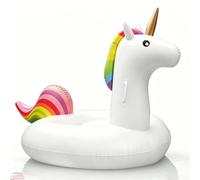 COSORO Flotador Unicornio Gigante 200x100x90cm, Colchón Inflable para Piscina para Adultos y Niños, con Asas, PVC Grueso, Fiestas de Verano Playa